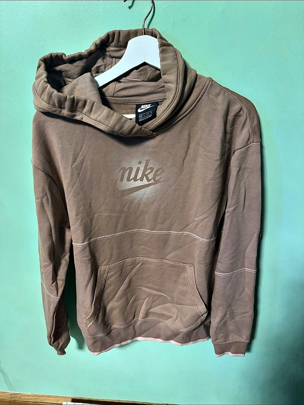 Nike Men's Hoodie Brown Size xs